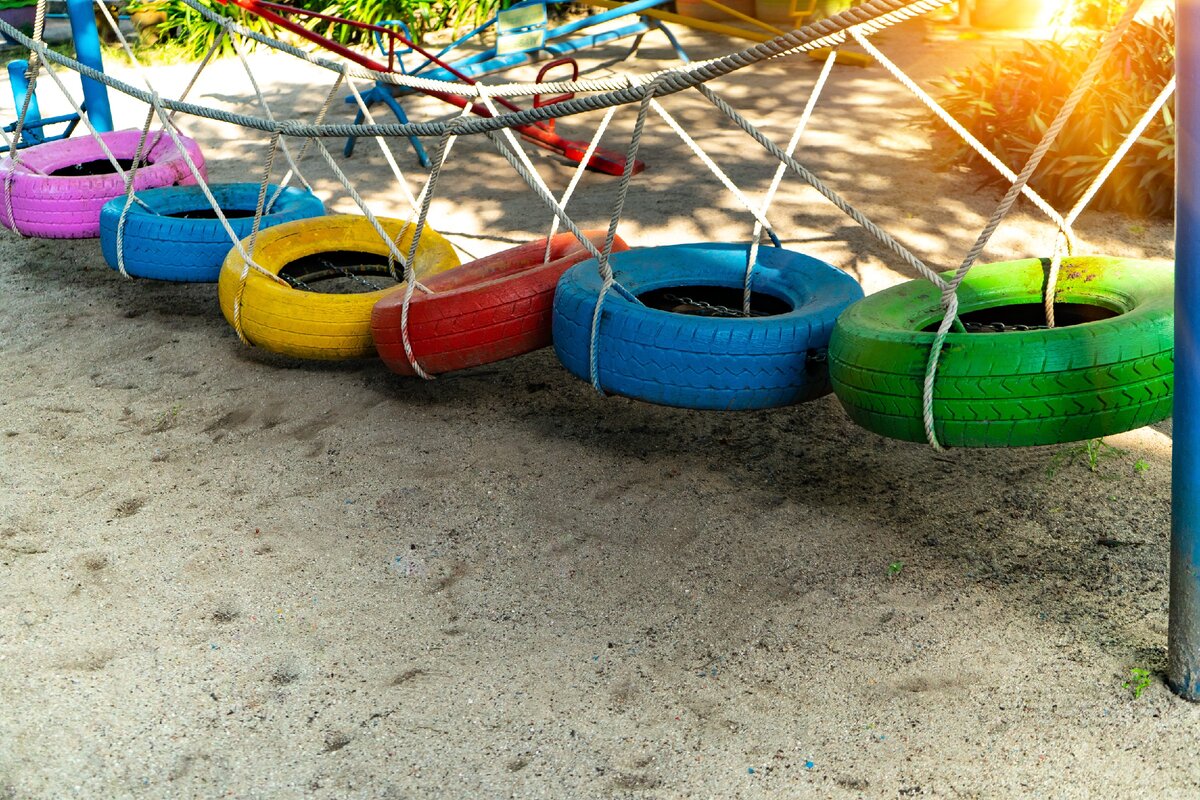 Старые шины для детской площадки на даче: 5 идей | Канал «О!» | Дзен