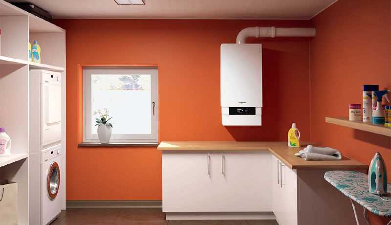 Газовый котел в интерьерах маленьких кухонь (34 фото)