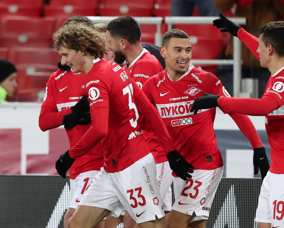 Нападающий "Спартака" Джордан Ларссон (№23). Фото - ФК "Спартак".