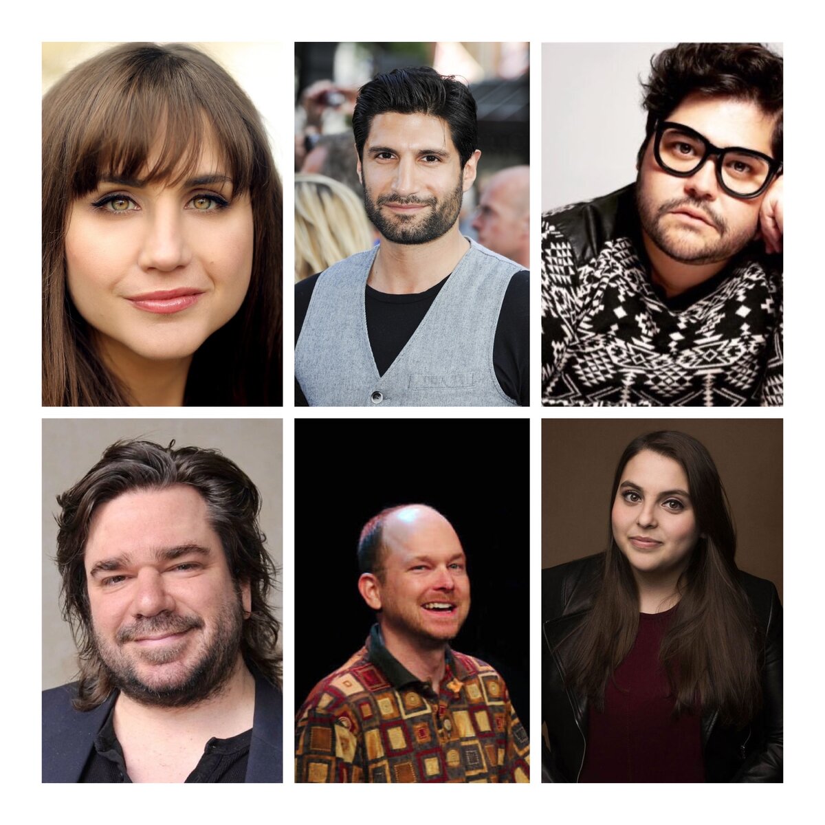 Слева направо: Наташа Деметриу, Кайван Новак, Харви Гилье, Мэтт Берри, Марк Прокш, Бини Фелдштейн. 