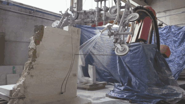 Carrara Robotics by Jelle Feringa (Odico) and Lucas Terhall (Hyperbody) GIF