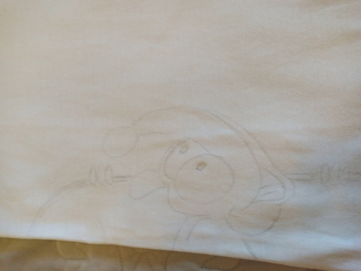 Наношу рисунок карандашом.