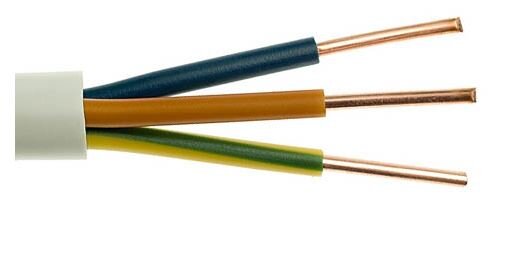 Кабель с тремя однопроволочными жилами