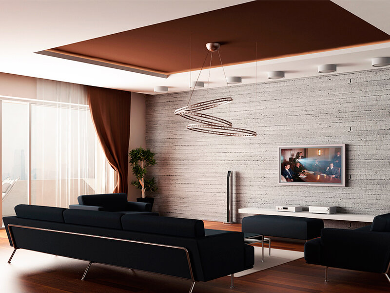 Пример классического натяжного потолка