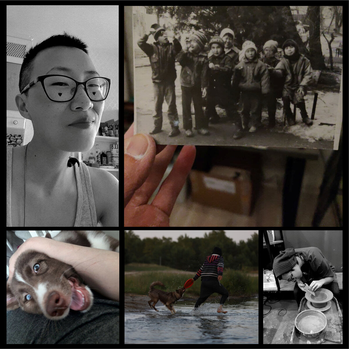 автор собрал мудборд из своих немногочисленных фотографий