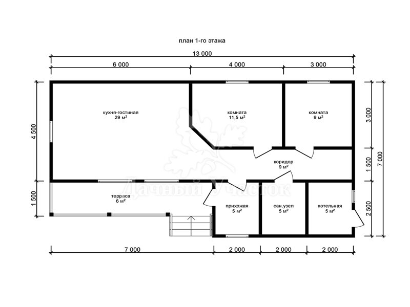 Hauswerk 135 типовой проект одноэтажного дома