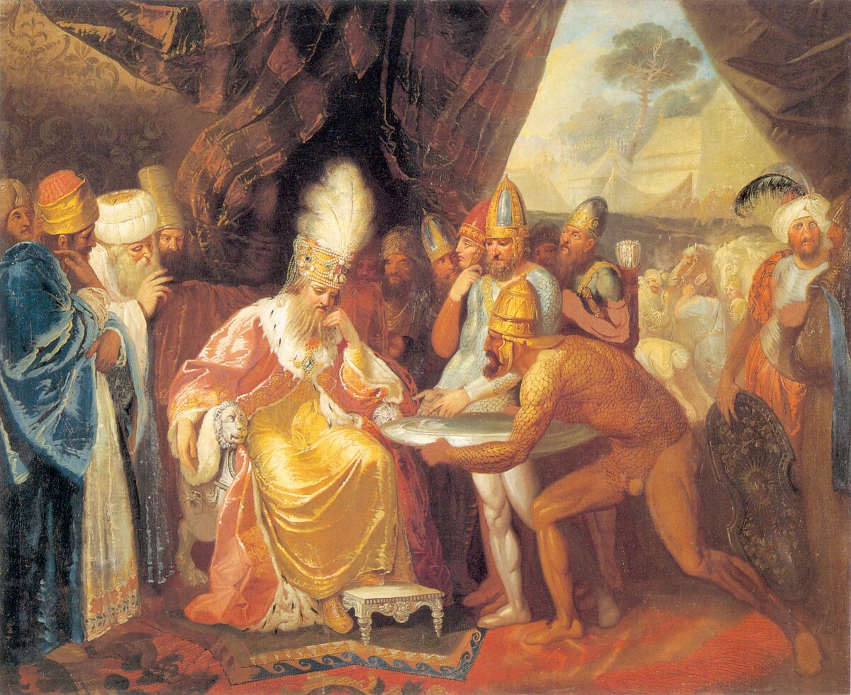 Франциск Смуглевич. Скифские послы у царя Персии Дария. После 1785. Литовский художественный музей. Вильнюс