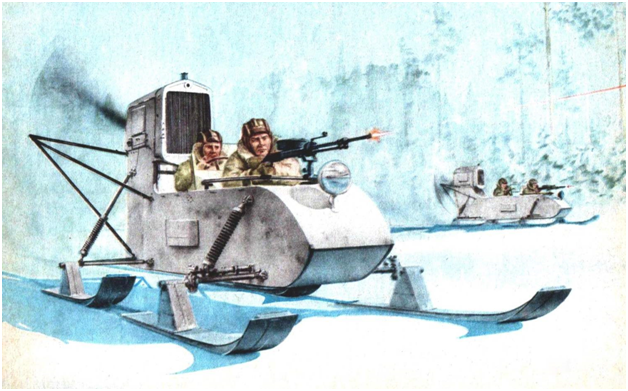 боевые аэросани рф-8 (газ-98).