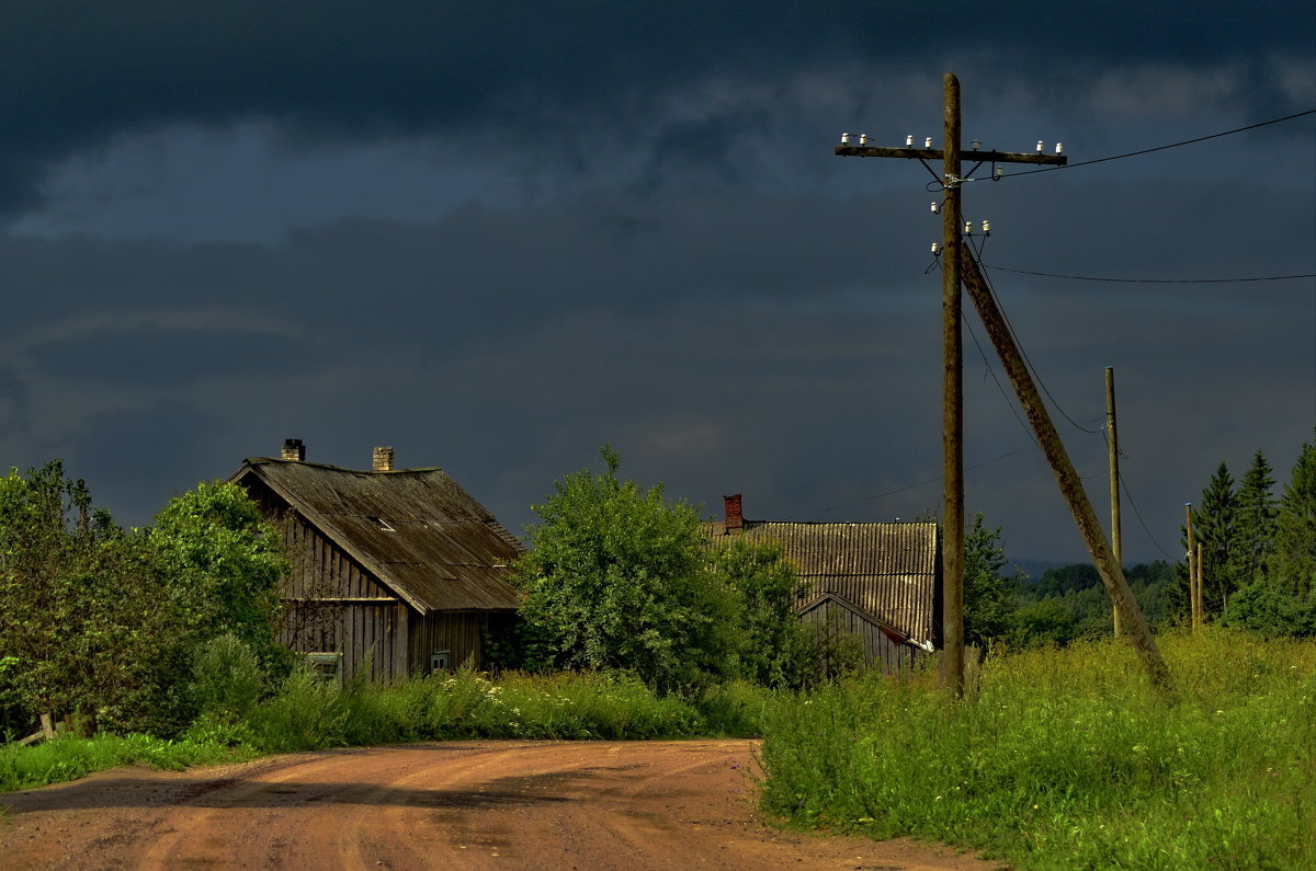 Гроза в деревне. 