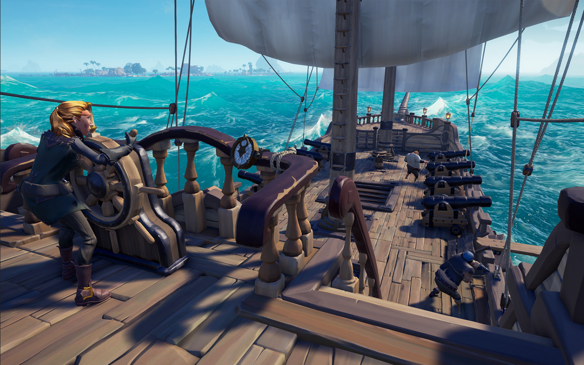 Играть в море. Торговый Союз Sea of Thieves. Игра про пиратов Sea of Thieves. Игра про корабль Sea of Thieves. Модель корабля Sea of Thieves.