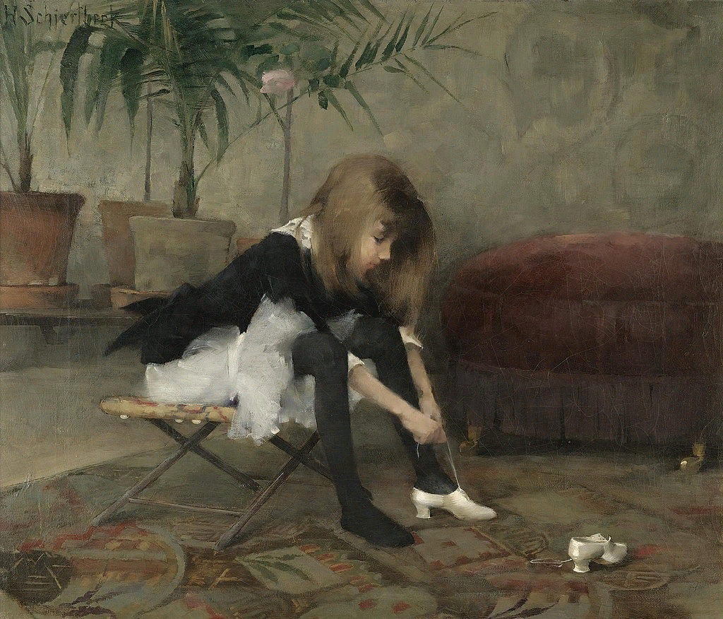 Хелен Шерфбек. Танцевальные туфельки, 1882. Частная коллекция.