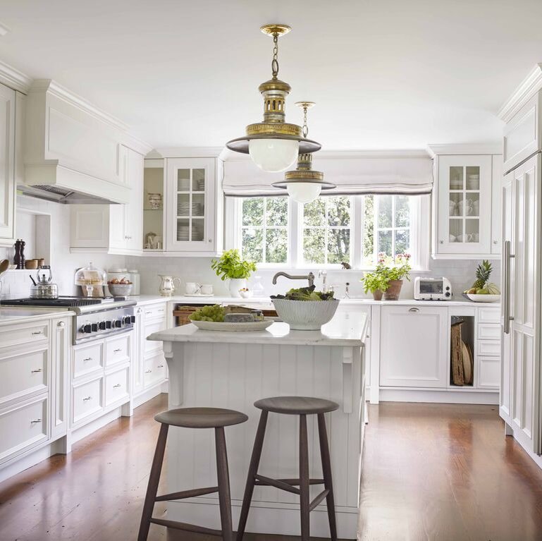 U-shaped kitchen ideas to make the most of every inch White gloss kitchen, U sha