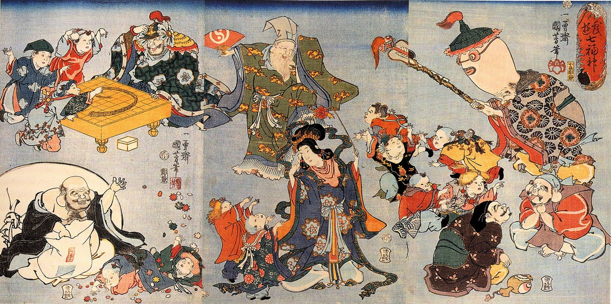 «Семь богов счастья», Утагава Куниёси
