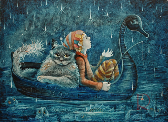 Масло . холст .  Источник  изображения  :https://vk.com/ilina_n