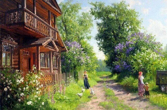 Художник Жданов Владимир. В деревне.