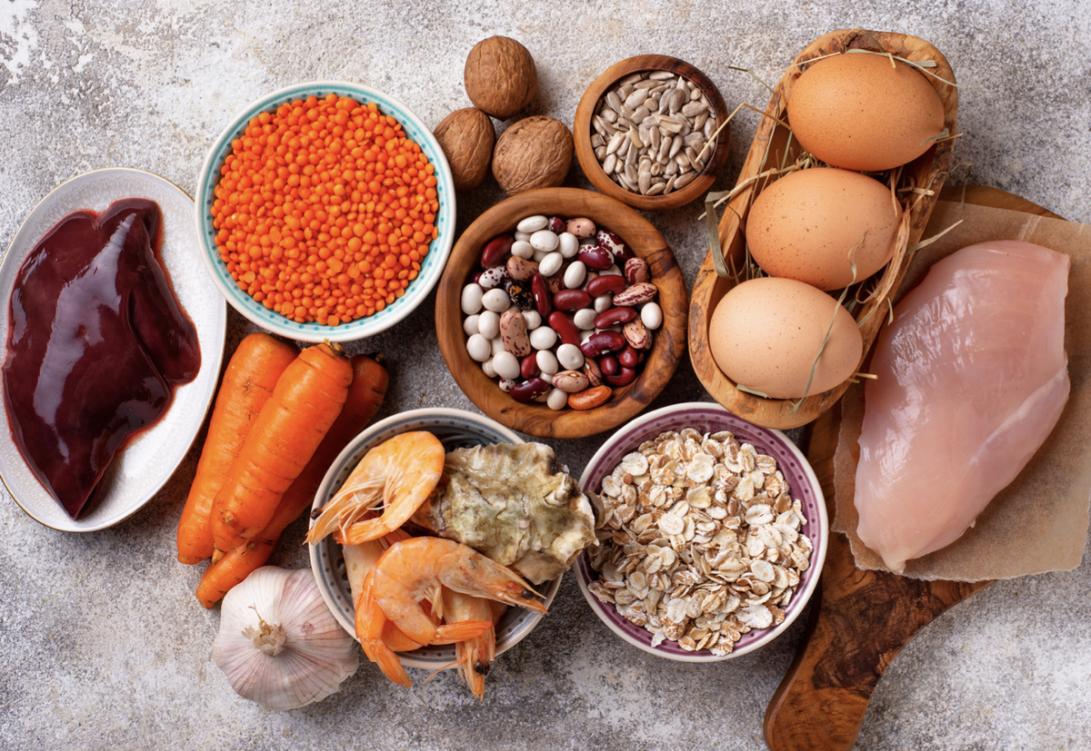 Продукты, содержащие цинк.