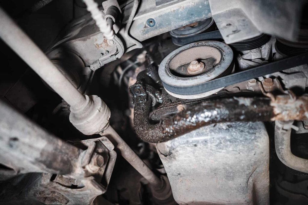 Течь поддона двигателя Таун Кантри во всей красе