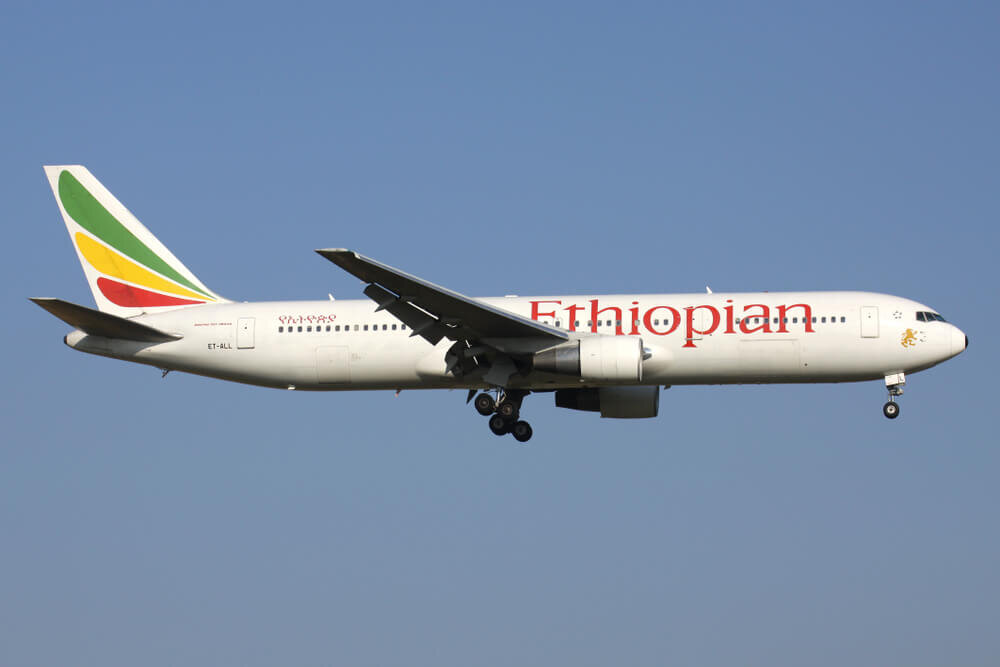 Boeing 767 авиакомпании Ethiopian Airlines 