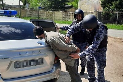    Подозреваемый в краже металлического забора © Пресс-служба Главного управления Росгвардии по Московской области
