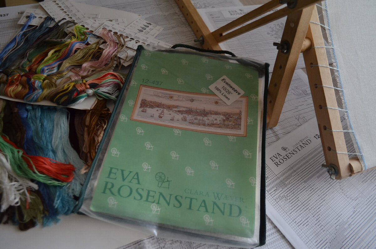 Набор Eva Rosenstand "Stockholm", мулине и схема из набора.