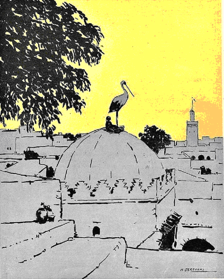 Мариано Бертучи. Гнездо аиста. 1926.