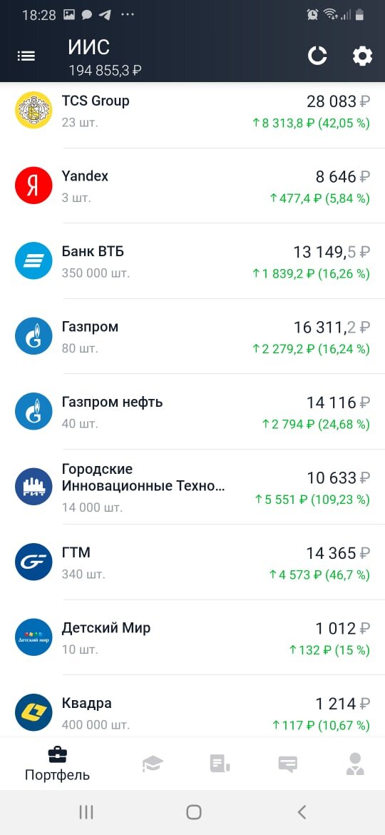 мой ИИС и брокерский счет