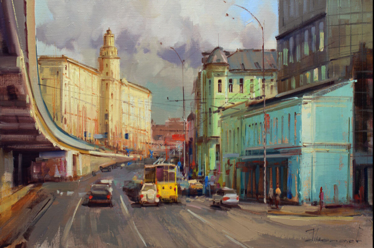 Какой город художник. Алексей Шалаев городской пейзаж. Алексей Шалаев картины Москва. Художник Алексей Шалаев городской пейзаж. Алексей Шалаев картины Москва cnfhf.