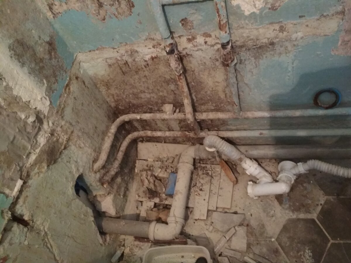 вид после снятия ванны