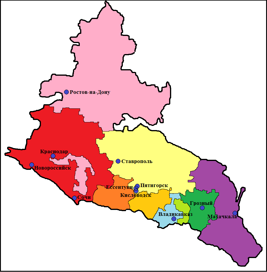 Ростовская область краснодарский. Состав Северного Кавказа экономического района. Границы Северо Кавказского экономического района. Северо-кавказский экономический район состав района. Северо-кавказский экономический район карта.