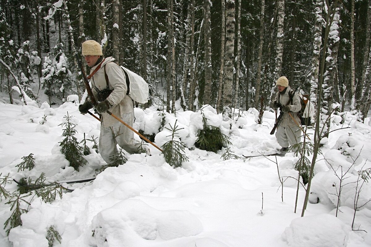 Любопытные тактические папахи у шведских лыжных коммандос. 