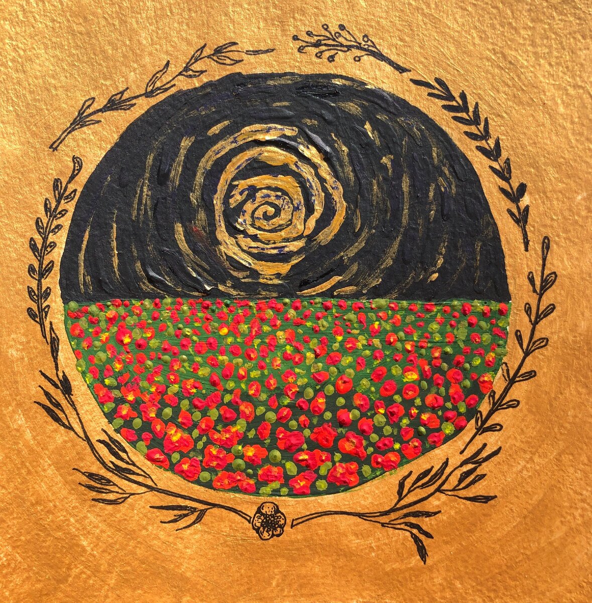 Мандала состояния. Гуашь