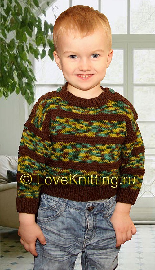 Пуловер на застежках