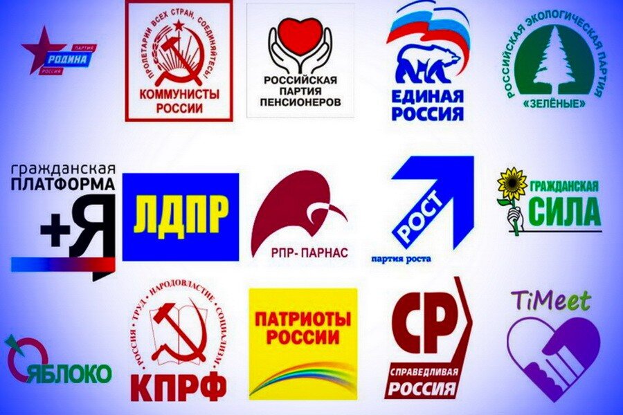 Разнообразие политических партии Российской Федерации
