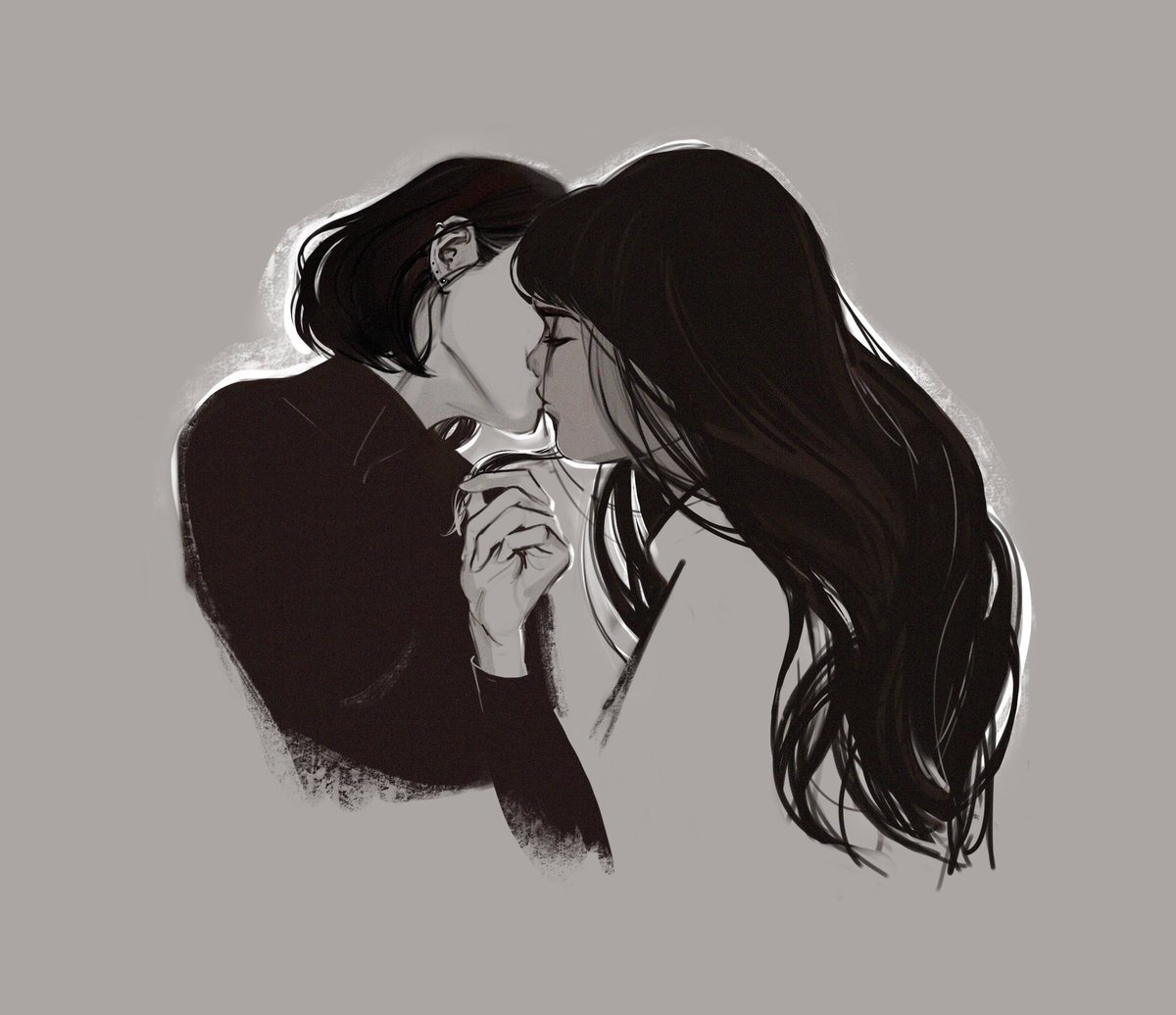 Обложки у автора нет, но мне очень нравиться это арт. Кажется, что это Северус и Натали