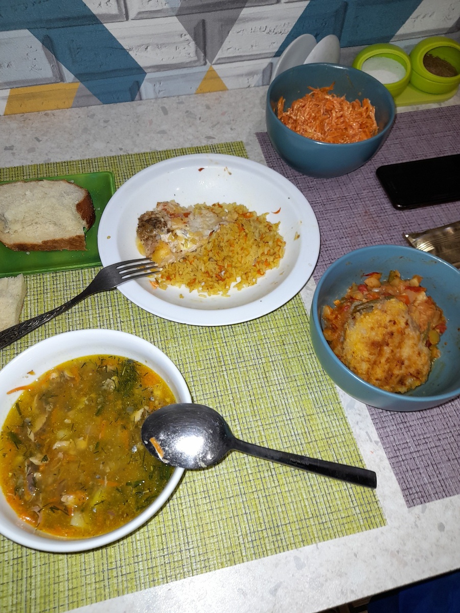 Ужин. Рыбный супчик.