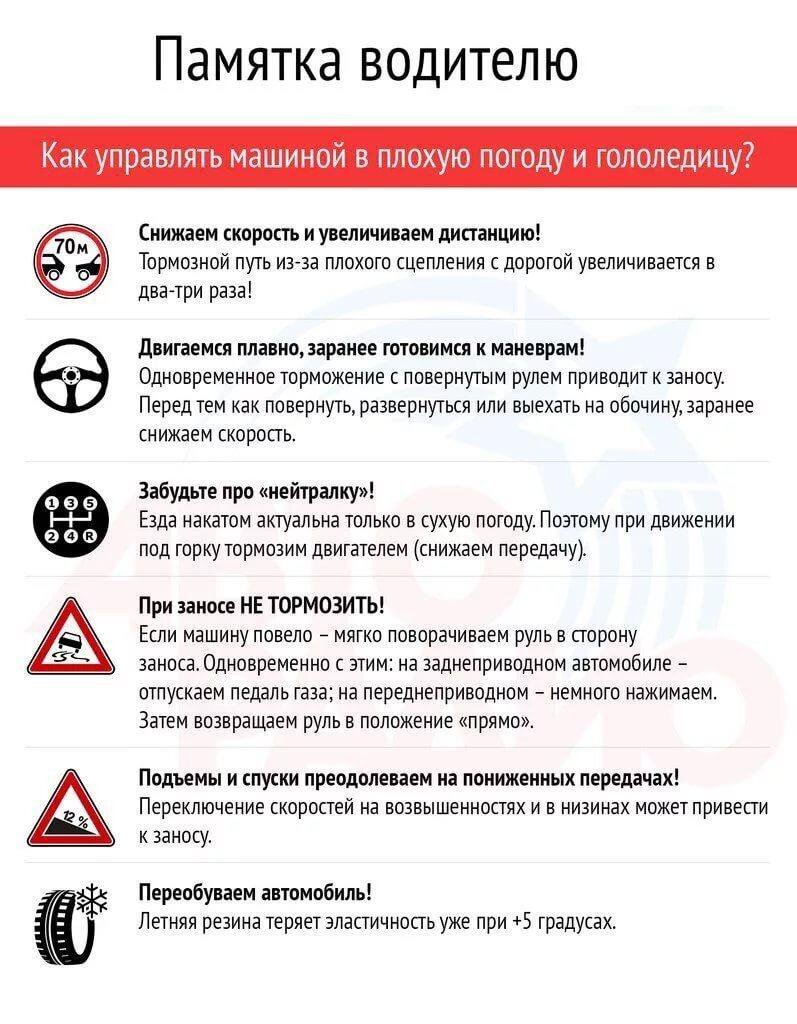 памятка водителя с сайта "Авторадио"