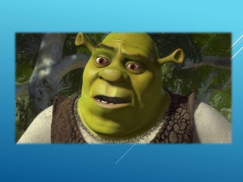 Кадр из мультфильма про Шрека