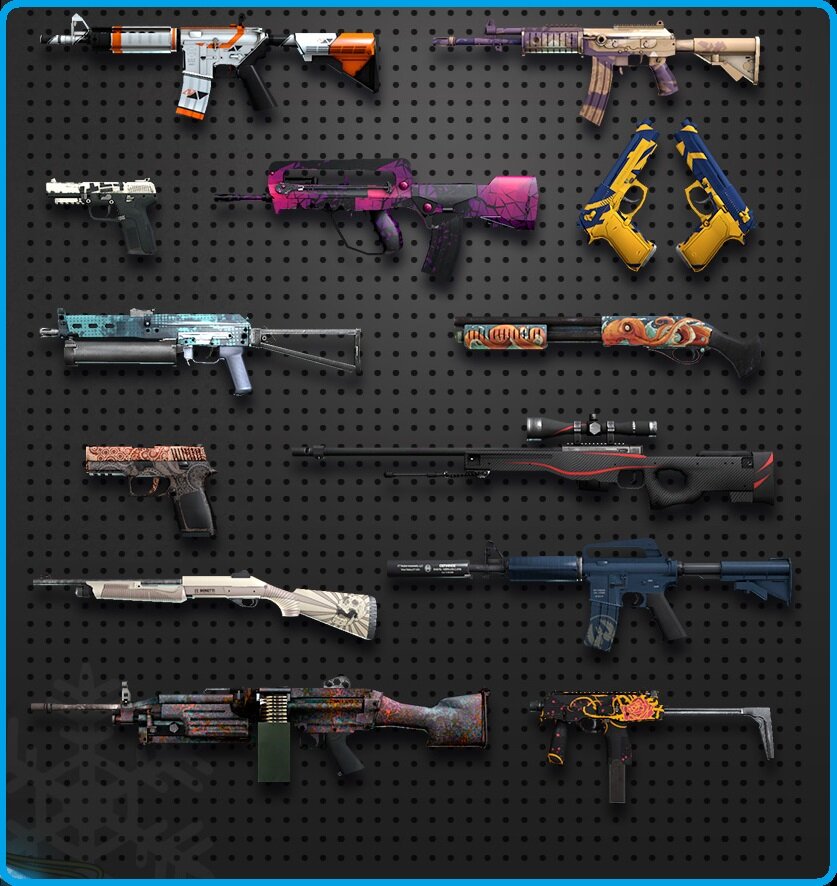 Cs collections. Counter-Strike Global Offensive оружие. Оружие КС го. CS go скины оружия. Оружейный кейс CS:go скины.