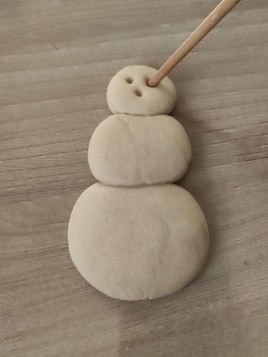 Снеговик из соленого теста