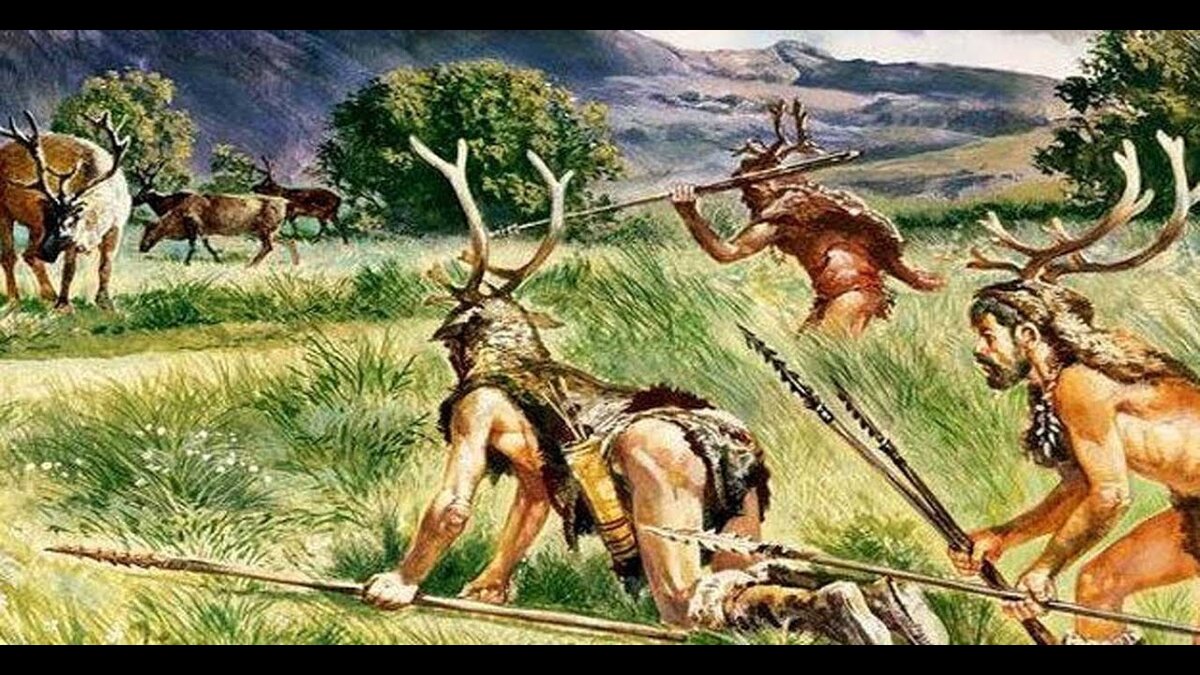 Древние люди охота