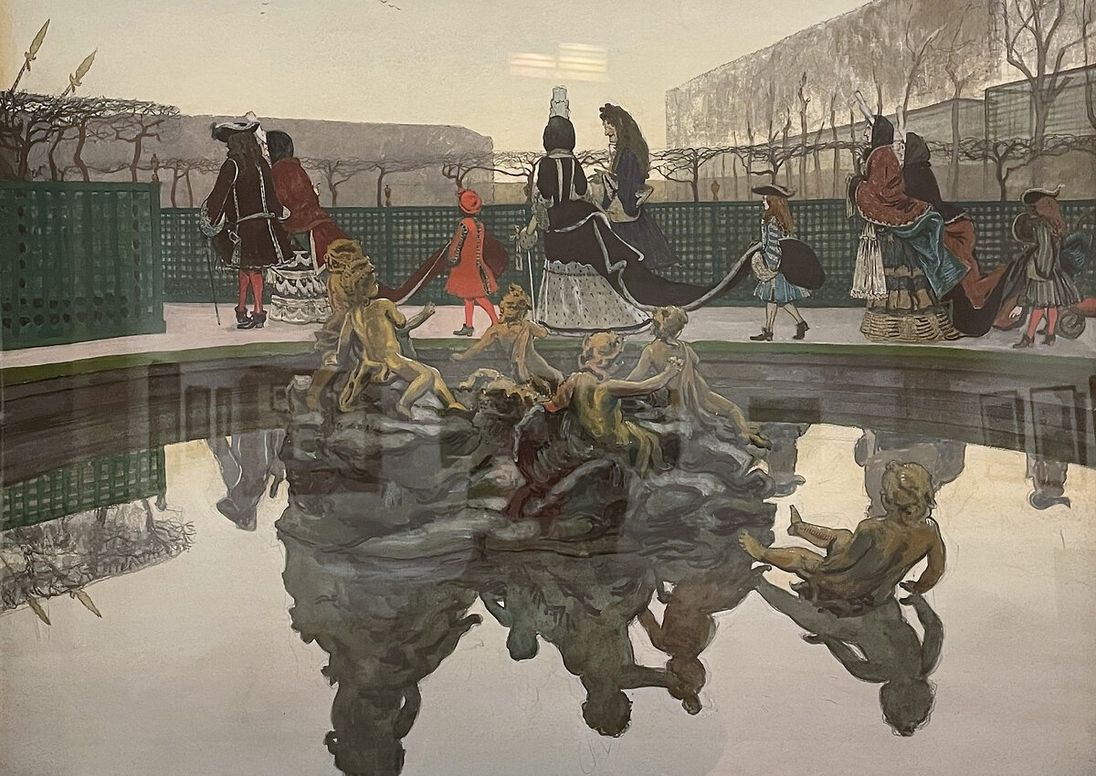 Прогулка короля картина автор. Бенуа прогулка короля 1906