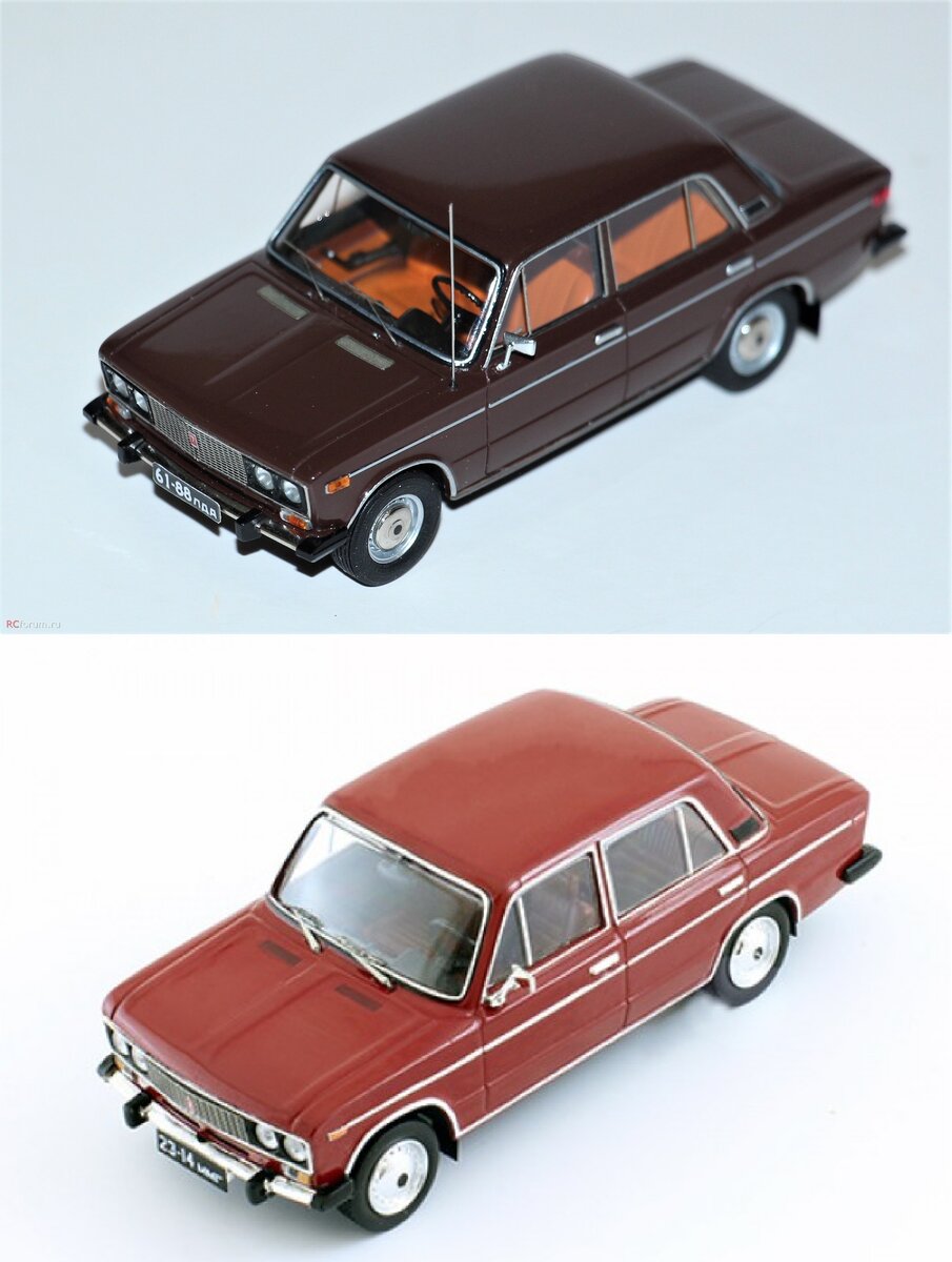 Масштабная модель вишневого цвета - «IST Models», масштабная модель коричневого цвета - «ICV».