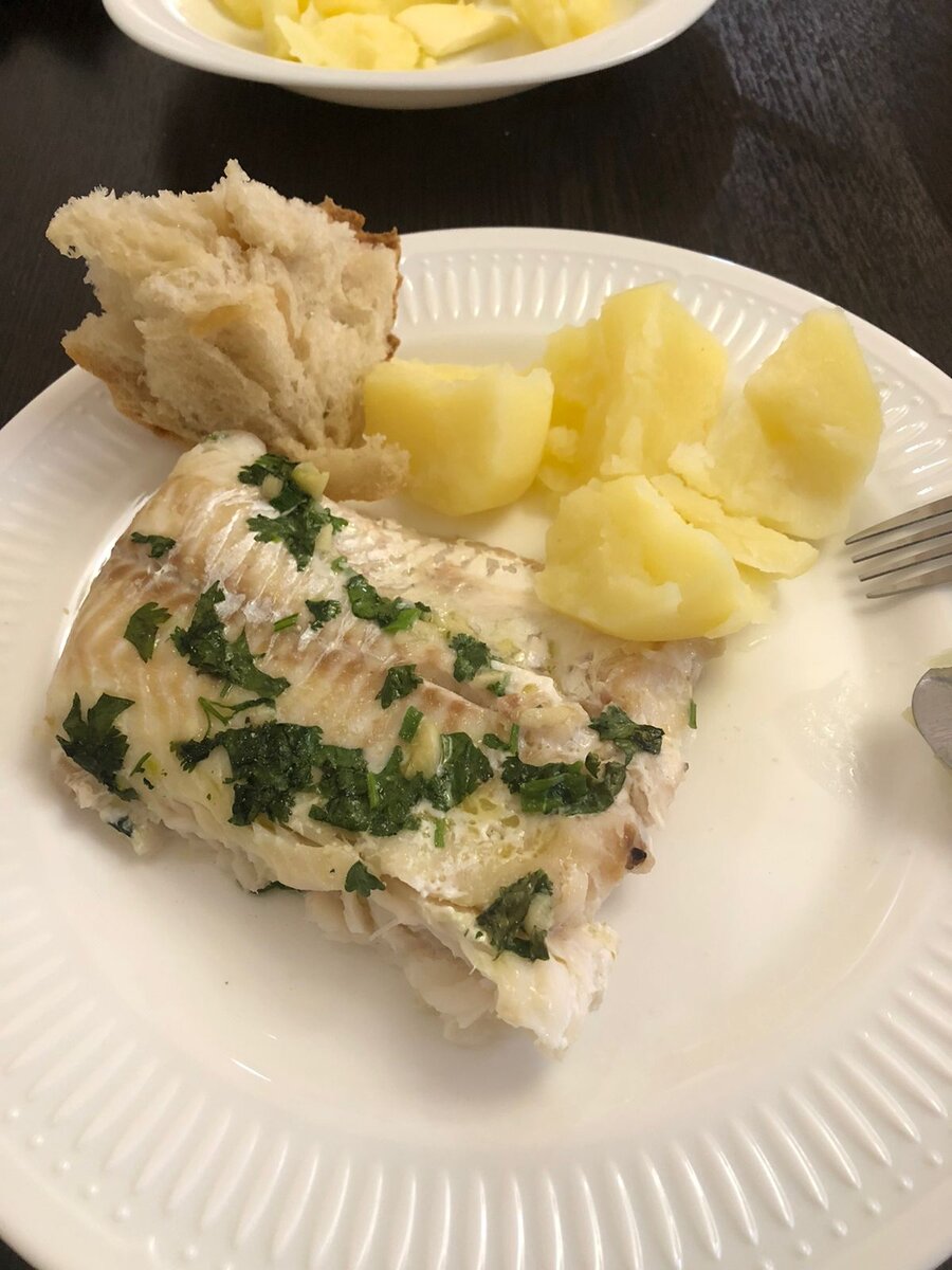 Рыба треска с картофелем 