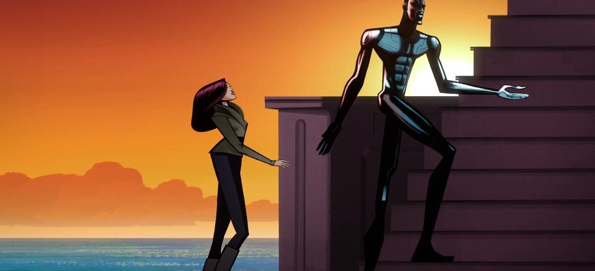 Эпизод из картины "Zima Blue" (Love, Death, Robots) 