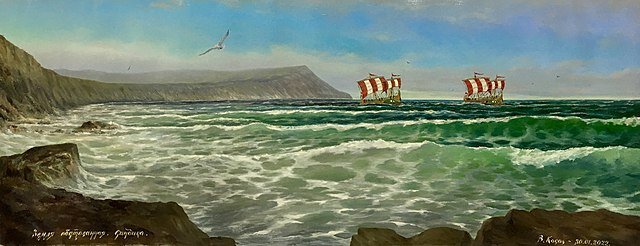 Картина Владимира Косова. Синдика. Земля обетованная. Фото из свободных источников в Интернете.