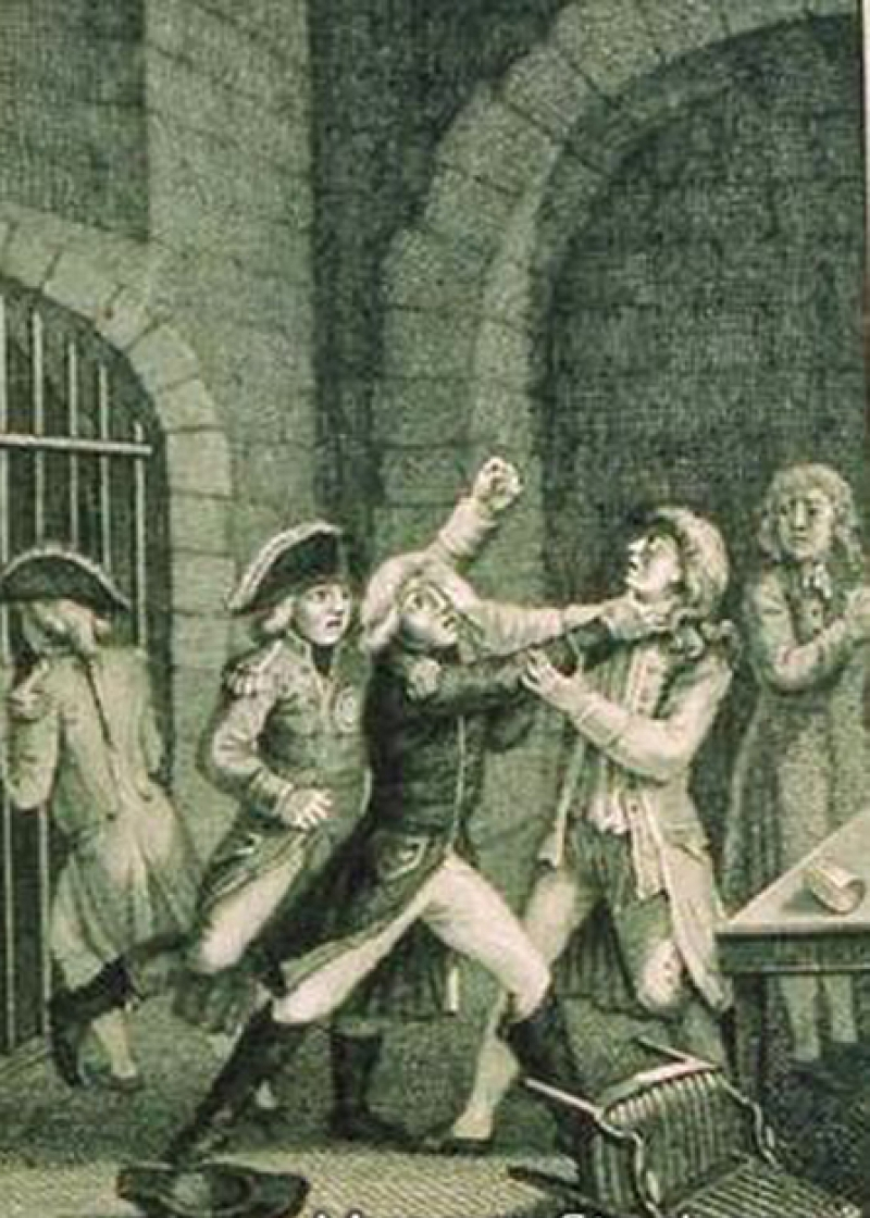 Убийство Петра III в Ропше. Рисунок французского художника, 1799
