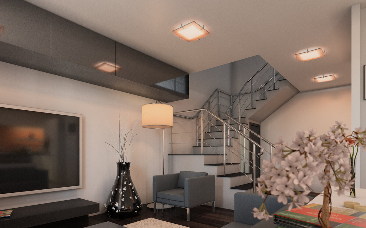 Здесь представлены лишь некоторые варианты возможного использования двухуровневой квартиры