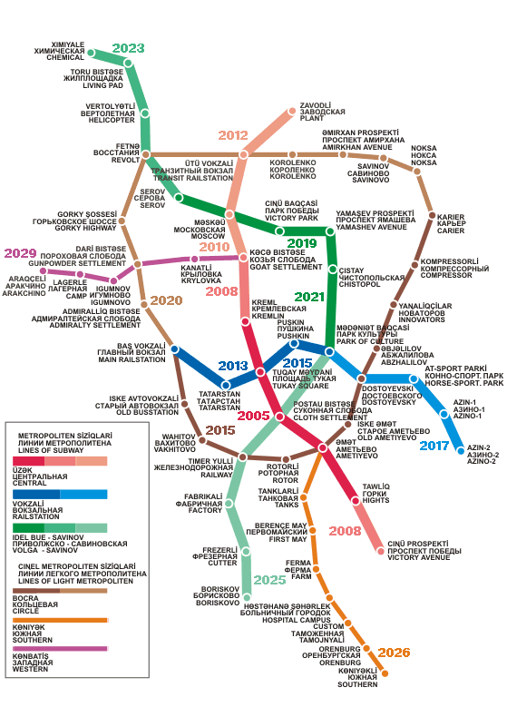 Схема линий Московского метро через сто лет