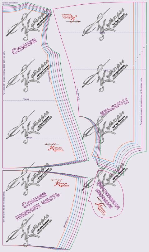 Лекала полочки и спинки из пдф файла выкройки