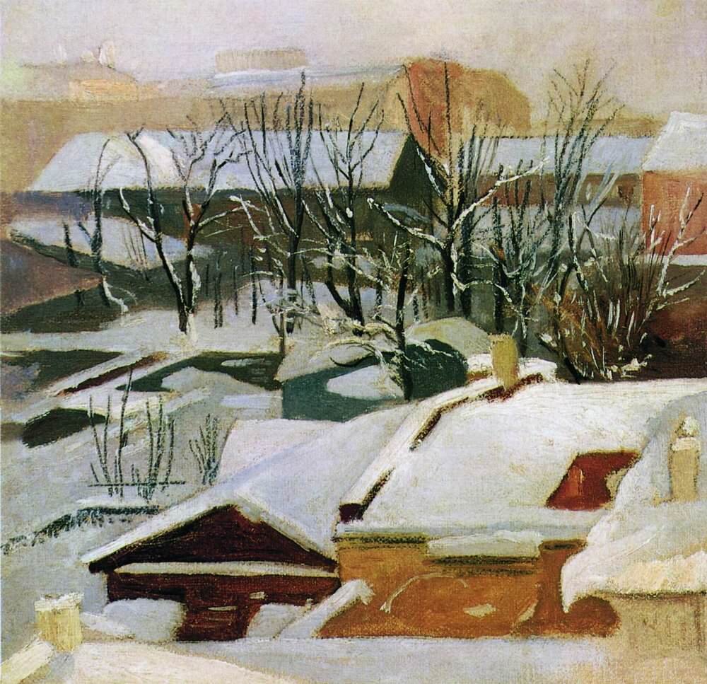 Городские крыши зимой 1880-1890-е